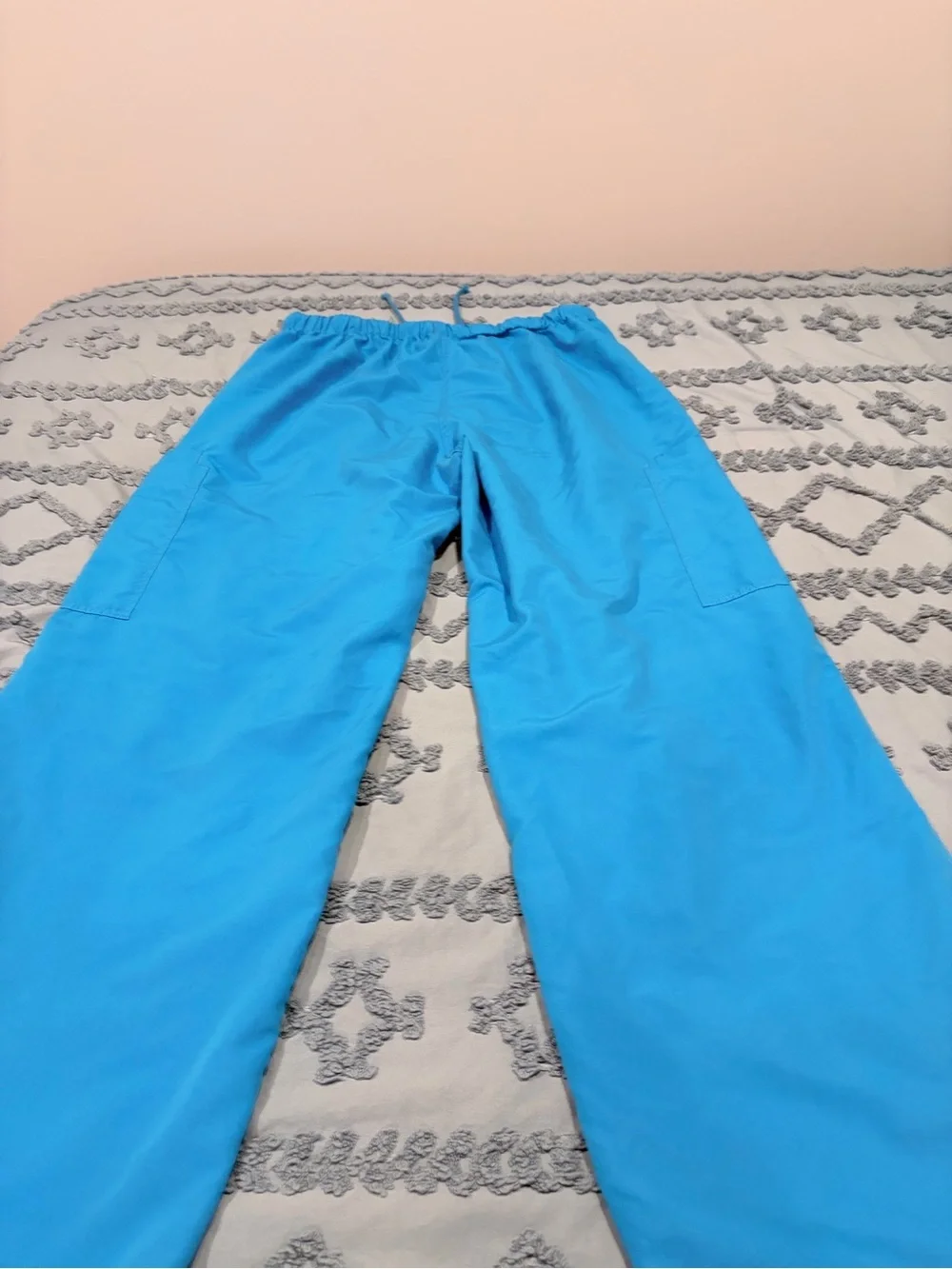 Weissman Peacock Blue Low Rise Cargo Dance Pants Adult Large LA